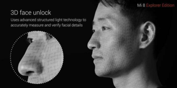 The Mi 8 Explorer Edition features 3D face recognition for authentication. (Source: PhoneArena)