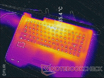 Exhaust along left edge of system