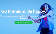 Spotify homepage detailed, Spotify has 70 million paid subscribers