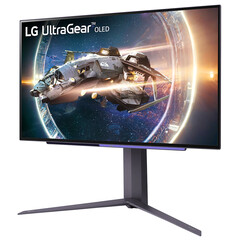 The LG UltraGear 27GR95QE-B is finally orderable in the UK. (Image source: LG)