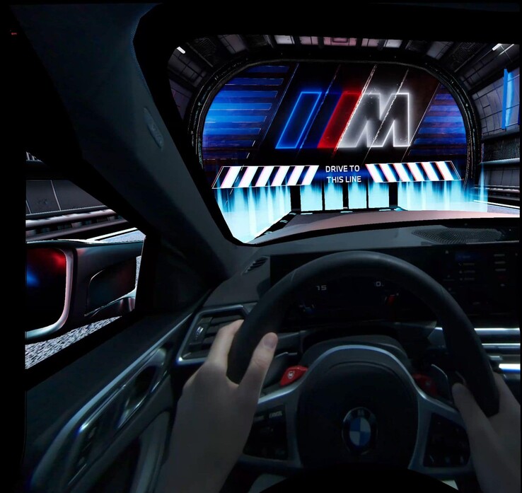 Virtual race circuits are raced and drifted using the M4 Coupé as the game controller. (Source: BMW)