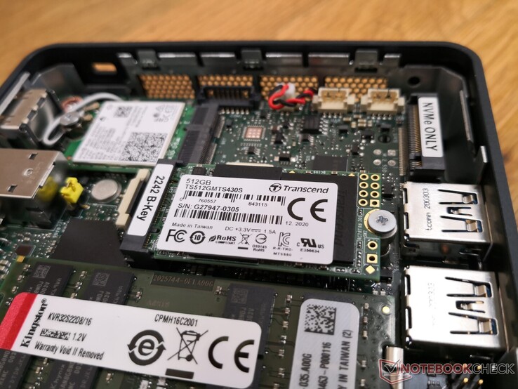 Though there is no 2.5-inch SATA III support, users can install up to two M.2 SSDs (2242 + 2280). PCIe 4.0 NVMe drives are supported