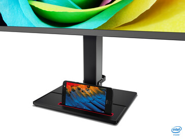 All of Lenovo's monitors of a phone holder built into the stand.
