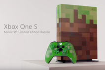 Xbox One S 'Minecraft' limited edition has a certain geek-chic appeal. (Source: Microsoft)