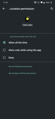 You can now opt to allow location access only while the app is running.
