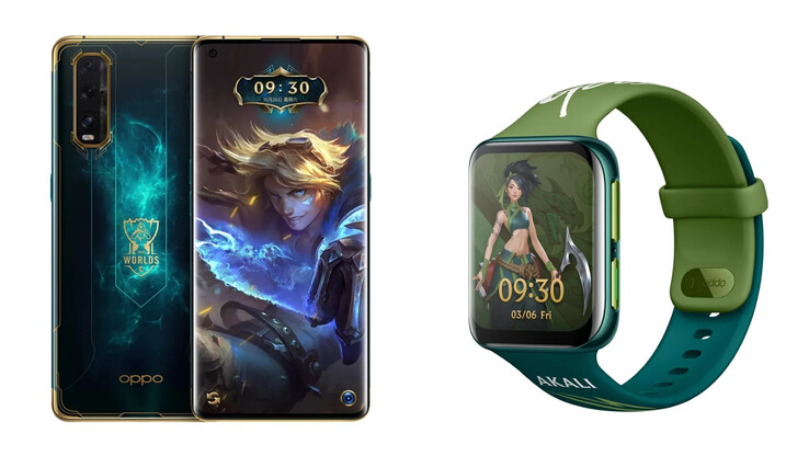 The League of Legends S10 Find X2 and Watch. (Source: OPPO)