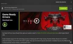 Nvidia Game Ready Driver 531.41 notification and details in GeForce Experience (Source: Own)