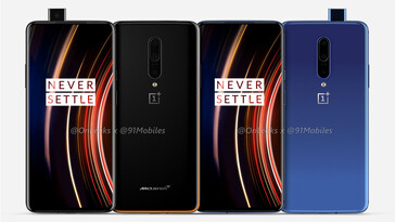 These new renders suggest little change for the putative OnePlus 7T Pro. (Source: OnLeaks via 91Mobiles)