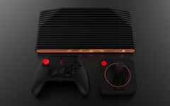 The Atari VCS Collector&#039;s Edition sports a distinctive wooden inlay. (Source: BGR)