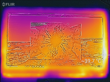 Thermal profile, front of unit