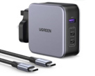 The UGreen 140W PD3.1 Nexode Charger is compact, approximately 22% smaller than its Apple equivalent. (Image source: UGreen)