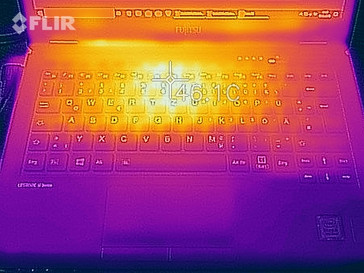 Heat-map of the top case under load
