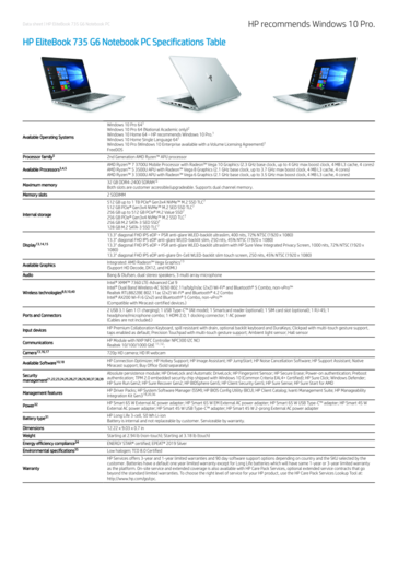 HP EliteBook 735 G6 specifications