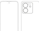 An alleged sketch of the Redmi K60 Ultra. (Image source: Digital Chat Station)