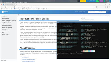 Fedora Sway Atomic uses the Sway tiling window manager (Image: Fedora).