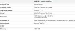 Lenovo TB-X704Y details leaked on GeekBench, launch expected for IFA 2017