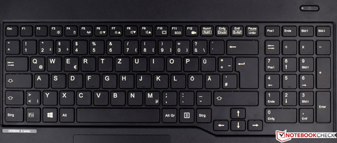 Keyboard of the Fujitsu LifeBook A557