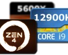 The AMD Zen 4 ES showed gains over the i9-12900K while blowing away the Ryzen 5 5600X. (Image source: UserBenchmark/AMD - edited)