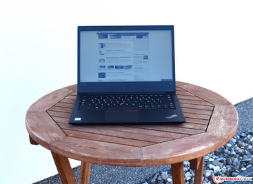 Lenovo ThinkPad E480 in the shade