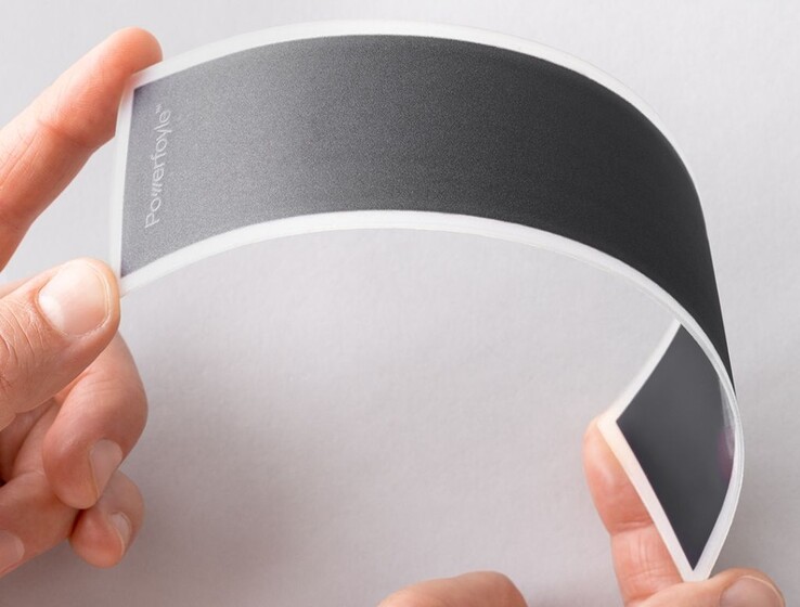 Exeger Powerfoyle dye-sensitized solar cells are 1.3 mm thin and flexible. (Source: Exeger)