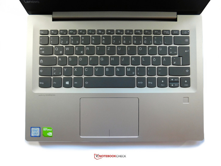 Keyboard area of the IdeaPad 520s-14IKB