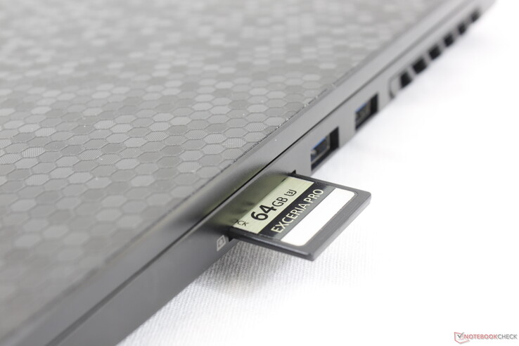 Fully inserted SD card protrudes by over half its length
