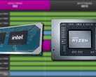 The Intel Core i7-11800H and AMD Ryzen 7 5800H offer similar performances in CPU-Z. (Image source: Intel/AMD/CPU-Z Validator - edited)
