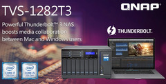 QNAP TVS-1282T3 Thunderbolt 3 NAS now available with 7th gen Intel Core processors