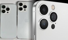 Not too many differences between the iPhone 14 Pro replicas (L) and the iPhone 15 Pro concept (R). (Image source: SonnyDickson &amp; TechnizoConcept - edited)