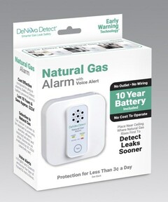 New Cosmos USA DeNova Detect battery powered, natural gas alarm. (Source: New Cosmos USA)