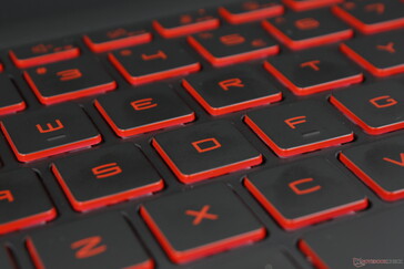 Key cap font and edges are now red much like on the MSI Pulse GL66 series