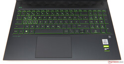 The input devices of the HP Pavilion Gaming 16