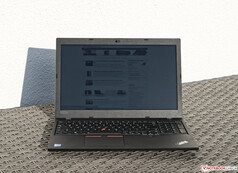 Using the Lenovo ThinkPad L590 outdoors in the sunshine...