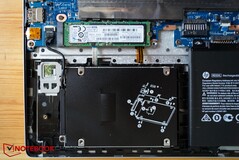 HP has equipped our review unit with an M.2 2280 SSD and a 2.5-inch HDD