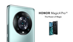 Honor will sell the Magic4 Pro in Black and Cyan colourways. (Image source: Honor)