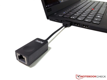 ThinkPad Ethernet Extension Adapter Gen 2. As seen on an X1 Carbon 2018.