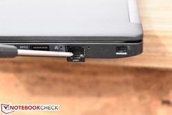 The Ethernet port adopts a spring-loaded flap design to save space