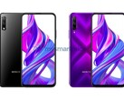 New renders suggest a hidden front-facing camera for the Honor 9X Pro. (Source: MySmartPrice)
