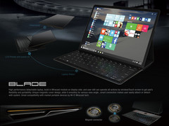The Lenovo Blade features a unique approach to hybrid notebooks. (Source: iF World Design Guide)