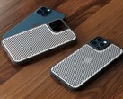 The iPhone 12 Pro with its new cheesegrater case. (Source: Yanko Design)