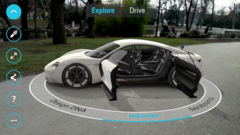 Google has partnered with Porsche to give users an AR experience in their driveway. (Source: Google)