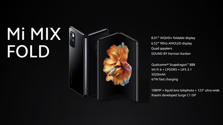 The Mi Mix Fold starts at CNY 9,999 (~US$1,521) in China. (Image source: Xiaomi)