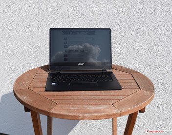 Using the Acer Swift 7 SF714 in direct sunlight