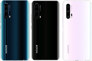 Some more shots of the alleged Honor 20 Pro, in addition to its 3 putative color options. (Source: Digital Trends)