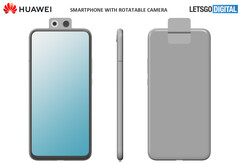 One of Huawei&#039;s alleged new flip-phone designs. (Source: LetsGoDigital)