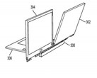 One of the displays can be oriented towards the audience, while the other display faces the user. (Source: USPTO)