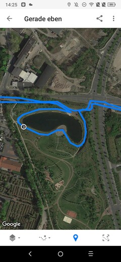 GPS test: Alcatel 3 – Cycling around a lake