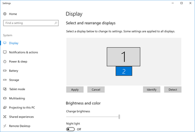 Windows will recognize the trackpad as a regular external display when it is set to Extension Display mode. The second screen can be dragged to different edges of the main screen