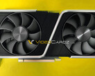 The RTX 3060 Ti Founders Edition will apparently look a lot like the RTX 3070. (Image source: Videocardz)