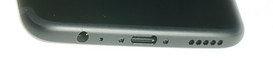 bottom: 3.5-mm jack, microphone, USB-C port, speakers